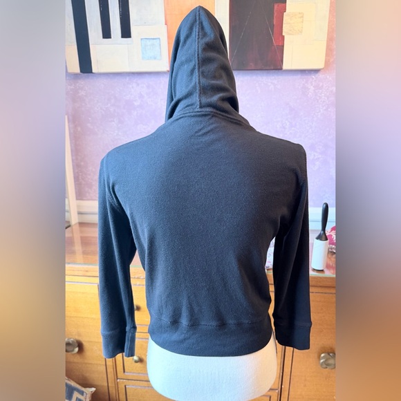 BARGAN BASEMENT!! Gap Women's SZ M Black Hooded cardigan - Picture 5 of 11